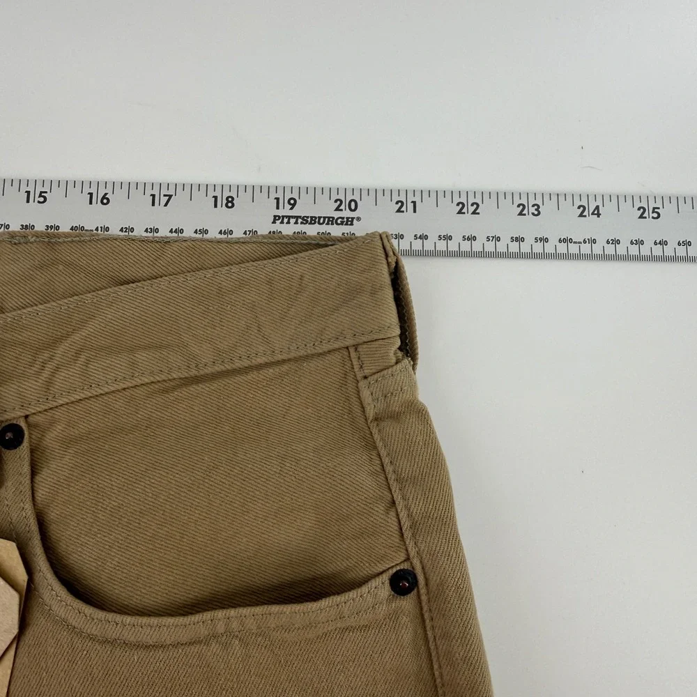 Levis 501 Original Fit Jeans Mens 40x32 Khaki Tan Straight Leg Button Fly New